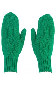 Forest Merino Wool Knitted Mittens | Women